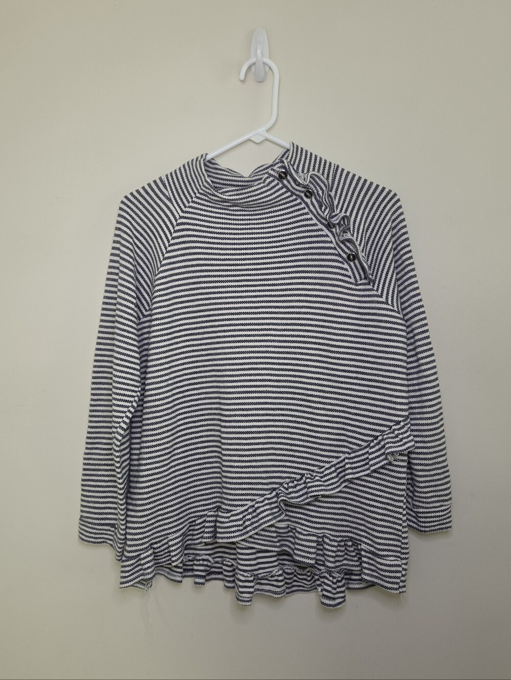 Women's Betsey's Boutique Shop Striped Ruffled Top Sz Small